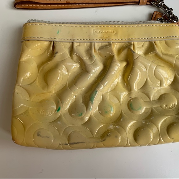 BOGO‼️ Auth Coach pouch wristlet forest green suede - Picture 10 of 16